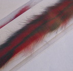 barred rabbit strips black /red Hends